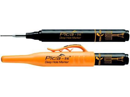 PICA INKOUSTOVÝ PERMANENTNÍ ZNAČKOVAČ PRO HLUBOKÉ OTVORY S NASTAVITELNÝM TELESKOPICKÝM HROTEM - PÍŠE NA VŠECHNY SUCHÉ POVRCHY - ČERNÝ - BLISTER - PC-150/46/SB