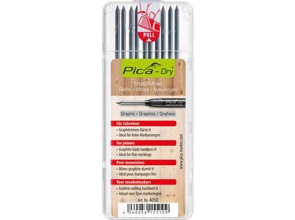 TUHY NÁHRADNÍ KULATÉ PRO PICA Dry - VODĚODOLNÉ - PRO TRUHLÁŘE, PÍŠE NA SUCHÉ POVRCHY - 10x ČERNÁ - PC-4050