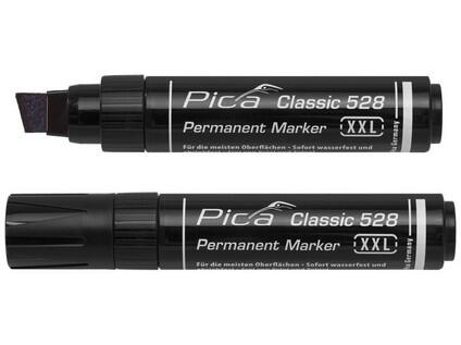 FIX - PERMANENTNÍ ZNAČKOVAČ XXL - ALKOHOLOVÁ BÁZE - ČTYŘHRANNÝ HROT DLÁTOVÝ 4 - 12mm - PÍŠE NA VĚTŠINU POVRCHŮ - 10ks V BALENÍ, CENA ZA 1 ks - ČERNÝ - PC-528/46