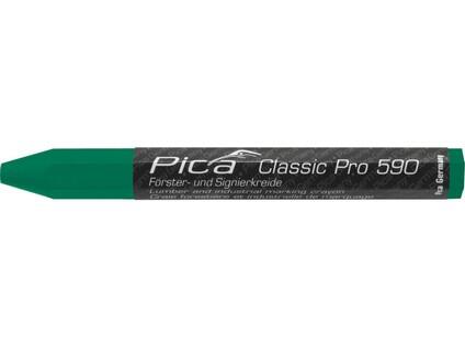 PICA KŘÍDOVÝ ZNAČKOVAČ PRO - PÍŠE NA MOKRÉ I SUCHÉ DŘEVO, KOV, KÁMEN, BETON, PLAST A DALŠÍ MATERIÁL, 120x12mm -12ks V BALENÍ, CENA ZA 1ks - ZELENÝ - PC-590/36
