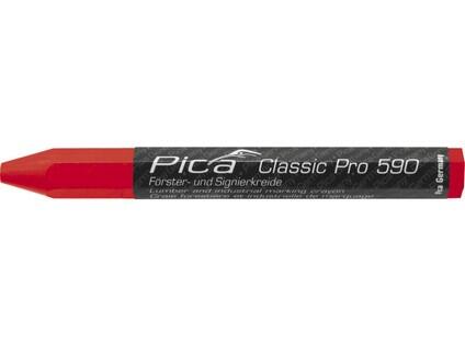 PICA KŘÍDOVÝ ZNAČKOVAČ PRO - PÍŠE NA MOKRÉ I SUCHÉ DŘEVO, KOV, KÁMEN, BETON, PLAST A DALŠÍ MATERIÁL, 120x12mm -12ks V BALENÍ, CENA ZA 1ks - ČERVENÝ - PC-590/40