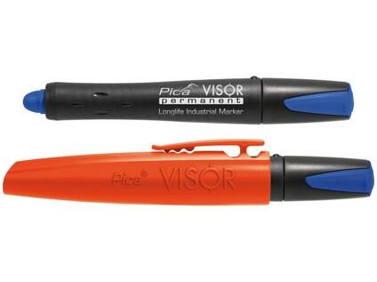 PICA VISOR PERMANENT - VODĚODOLNÝ ZNAČKOVAČ NOVÉ GENERACE - PÍŠE NA HRUBÉ, HLADKÉ, MOKRÉ, SUCHÉ, MASTNÉ, ZAPRÁŠENÉ, SVĚTLÉ NEBO TMAVÉ POVRCHY - MODRÝ - PC-990/41