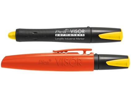 PICA VISOR PERMANENT - VODĚODOLNÝ ZNAČKOVAČ NOVÉ GENERACE - PÍŠE NA HRUBÉ, HLADKÉ, MOKRÉ, SUCHÉ, MASTNÉ, ZAPRÁŠENÉ, SVĚTLÉ NEBO TMAVÉ POVRCHY - ŽLUTÝ - PC-990/44