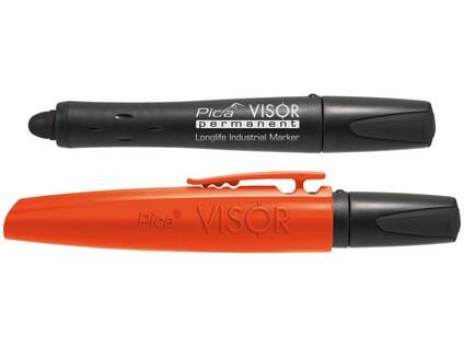 PICA VISOR PERMANENT - VODĚODOLNÝ ZNAČKOVAČ NOVÉ GENERACE - PÍŠE NA HRUBÉ, HLADKÉ, MOKRÉ, SUCHÉ, MASTNÉ, ZAPRÁŠENÉ, SVĚTLÉ NEBO TMAVÉ POVRCHY - ČERNÝ - PC-990/46
