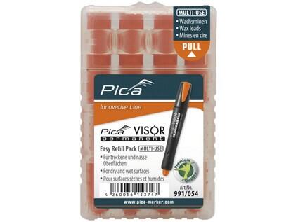 TUHY NÁHRADNÍ PRO PICA VISOR PERMANENT - 4ks V BALENÍ - ORANŽOVÉ FLUORESCENČNÍ - PC-991/054
