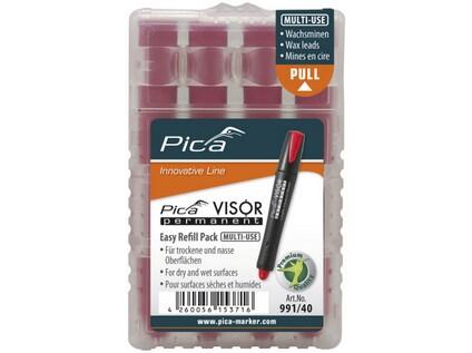 TUHY NÁHRADNÍ PRO PICA VISOR PERMANENT - 4ks V BALENÍ - ČERVENÉ - PC-991/40