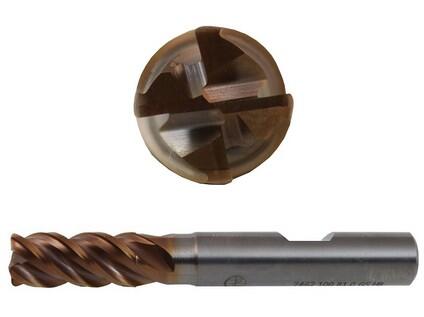 Fréza 12-83/26/38mm, 4břity, stopka 12mm, R1,0, čelní válcová, břit přes střed, s rohovým rádiusem, HPC - CZTK-7462-120-10-GS-HB