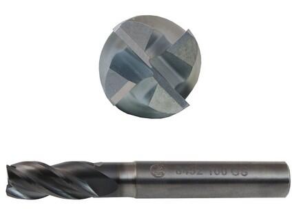 Fréza 10-72/22/32mm, 4břity, stopka 10mm, sražení 0,3x45°, čelní válcová, břit přes střed - CZTK-8452-100-GS-HB