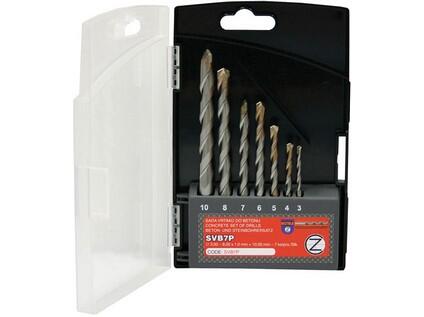 Sada vrtáků do betonu 7-dílná 3,4,5,6,7,8,10mm HOBBY - SVB500-7P