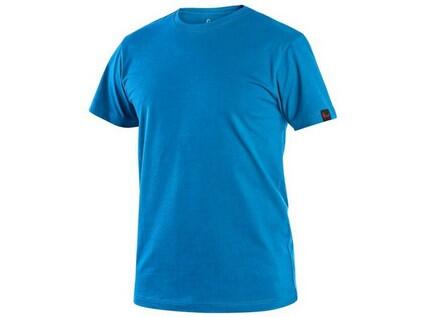 Tričko CXS NOLAN, krátký rukáv, azurově modrá, vel. 3XL - CN-1610-312-416-97