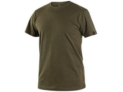 Tričko CXS NOLAN, krátký rukáv, khaki, vel. XL - CN-1610-312-518-95