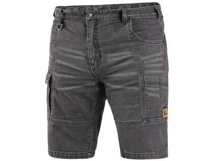 Kraťasy jeans CXS MURET, pánské, šedo-černá, vel. 58 b1/10 - CN-1450-040-710-58
