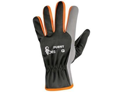 Rukavice CXS FURNY, kombinované, černo-oranžové, vel. 9 b1/240 - CN-3220-029-803-09
