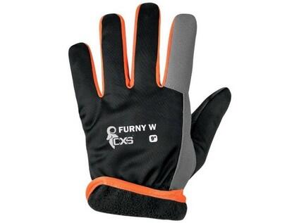 Rukavice CXS FURNY W, černo-oranžová, vel. 9 b1/1 - CN-3700-096-803-09