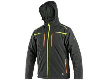 Bunda NORFOLK, zimní, pánská, černá s HV žluto/oranžovými doplňky, vel. 3XL b1/10 - CN-1220-016-816-97