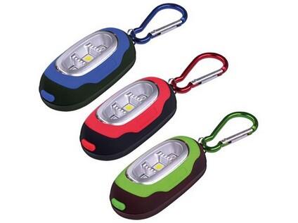 LED svítilna s karabinou, COB LED, 2x CR2032 součástí - SH-WL114-1