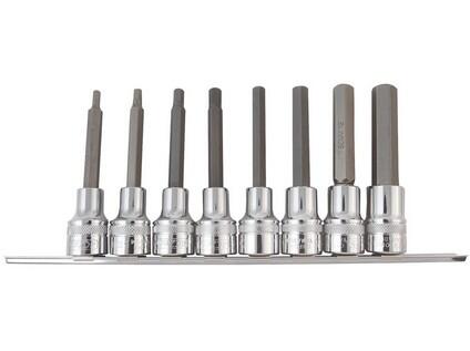 1/2" Sada hlavic zástrčných na liště - 6HR 4-5-6-7-8-10-12-14mm (délka 100mm) - 4CZ-126-L04
