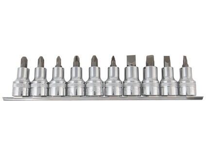 1/2" Sada hlavic zástrčných na liště - SL 5,5-8-10-12 PH 2-3-4 PZ 2-3-4 - 4CZ-126-L05