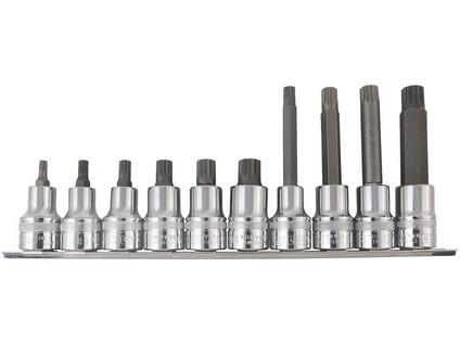 1/2" Sada hlavic zástrčných na liště - XZN M5-M6-M8-M10-M12-M14 XZN prodloužené M8-M10-M12-M14 - 4CZ-126-L08