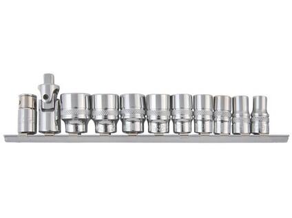3/8" Sada hlavic na liště - 4CZech ONE 8-10-12-13-14-16-17-18-19mm + kardan + adaptér na bity 1/4" - 4CZ-386-L01