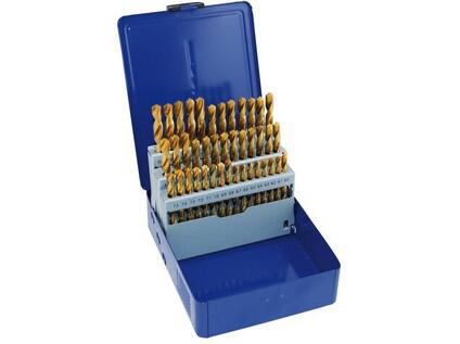 Sada vrtáků 41-ti dílná 6,00-10,00x0,1mm DIN 338RTiHSSCoTiN Lesklá - SV338RTIHSSCO5TIN-41K
