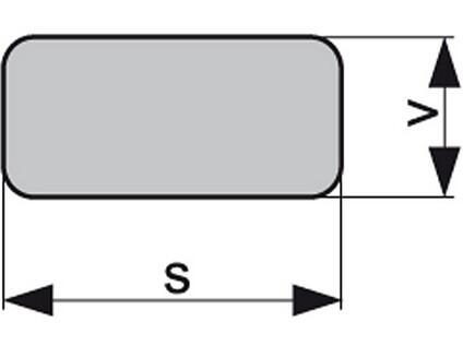 Diamantový pilník obdélníkový zaoblený 5,8x1,4/3 D126 Ra0,8 hrubý - URD90-126