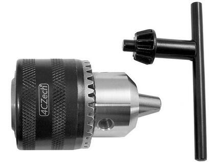 Sklíčidlo vrtačkové zubové s kličkou 1,5-13mm se závitem 3/8" 24UNF, házivost do 0,35mm - 4CZ-H13K-3/8