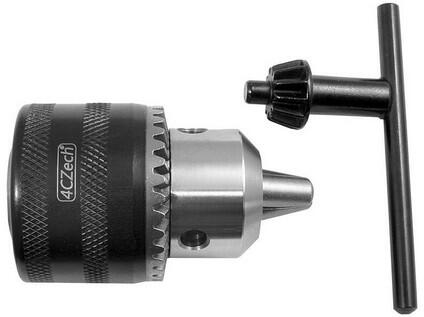 Sklíčidlo vrtačkové zubové s kličkou 1,5-13mm se závitem 1/2" 20UNF, házivost do 0,35mm - 4CZ-H13K-1/2