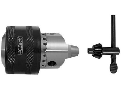 Sklíčidlo vrtačkové zubové s kličkou 3-16mm s kuželem B16, házivost do 0,25mm - 4CZ-H16K-B16