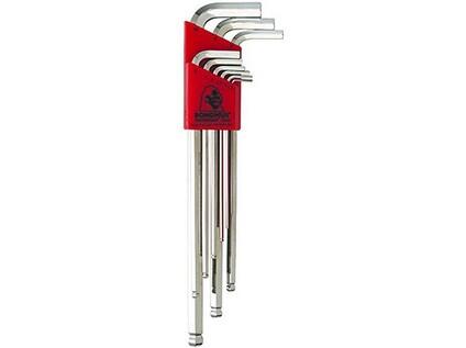 9 sada L-klíčů metric chrom - BD17099