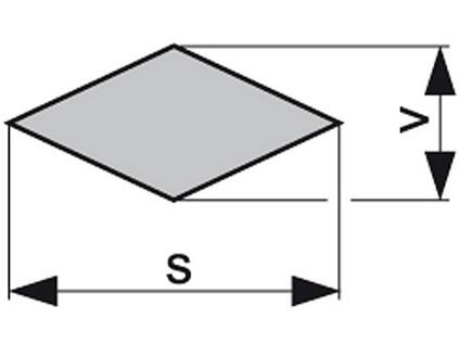 Diamantový pilník mečovitý 4,7x2,3/3 D126 Ra0,8 hrubý - URD89-126