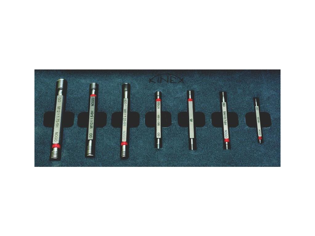 Mezní závitový trn - Metrický závit M, DIN 13 Sada M3,M4,M5,M6,M8,M10,M12 KINEX - KI93000-6H-012