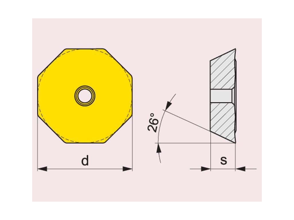 Frézovací VBD upínané klínkem 80024962 / 6800838 OFKR 07 G1 -S- PRAMET - PM-OFKR-0704SN-M-M8340
