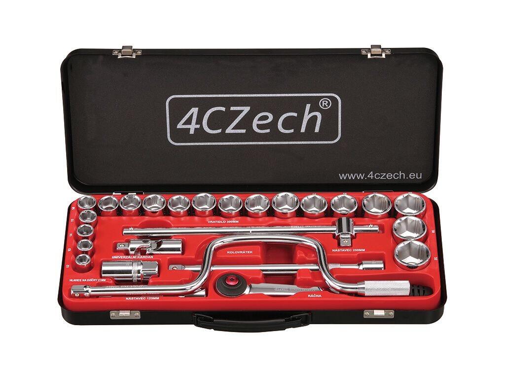 1/2" 26dílná sada nářadí 12-32mm + ráčna 72 zubů - 4CZ-126-26