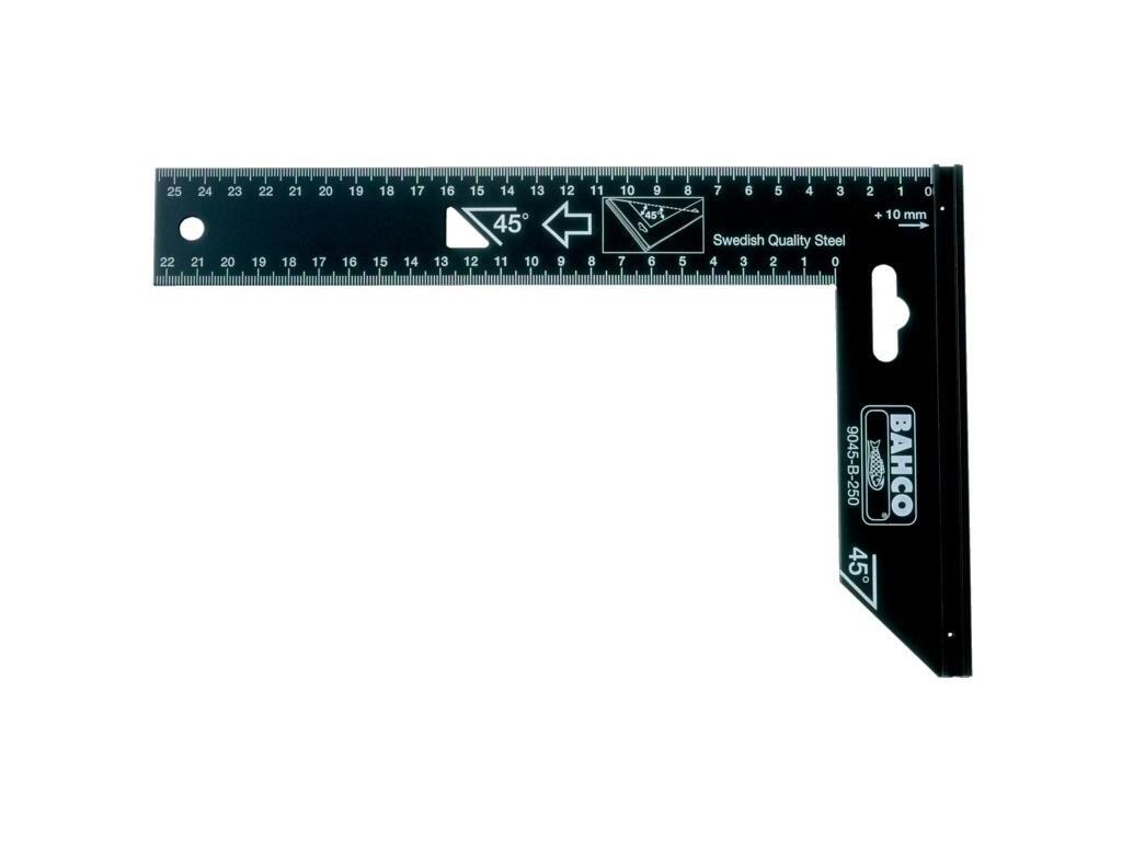 Úhelník ocelový černý 250mm 200g b6 - BA-9045-B-250