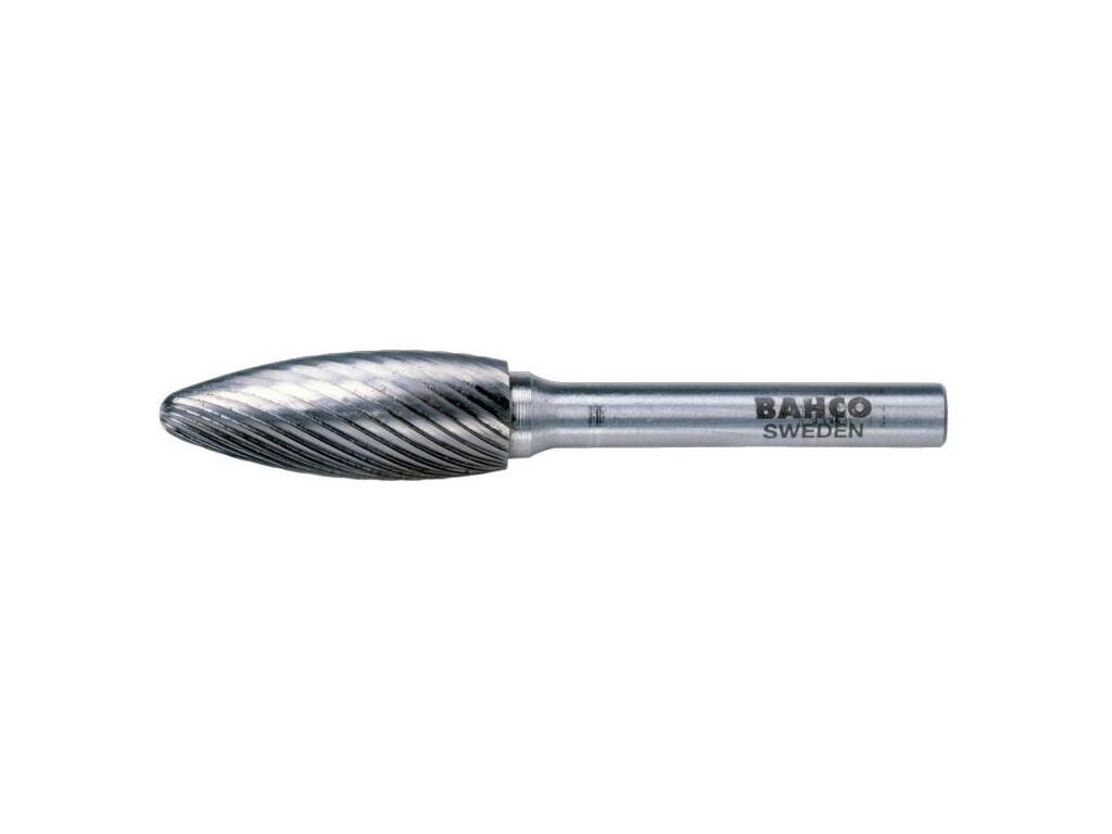 Rotační frézka z tvrdokovu – plamen – 16x35 mm, střední/křížový sek, stopka 6 mm - BA-H1635M06X