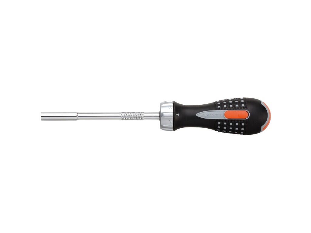 Šroubovák ráčnový 1/4" se světlem 250/135mm + 6 bitů, 215g, b25 - BA-808050L