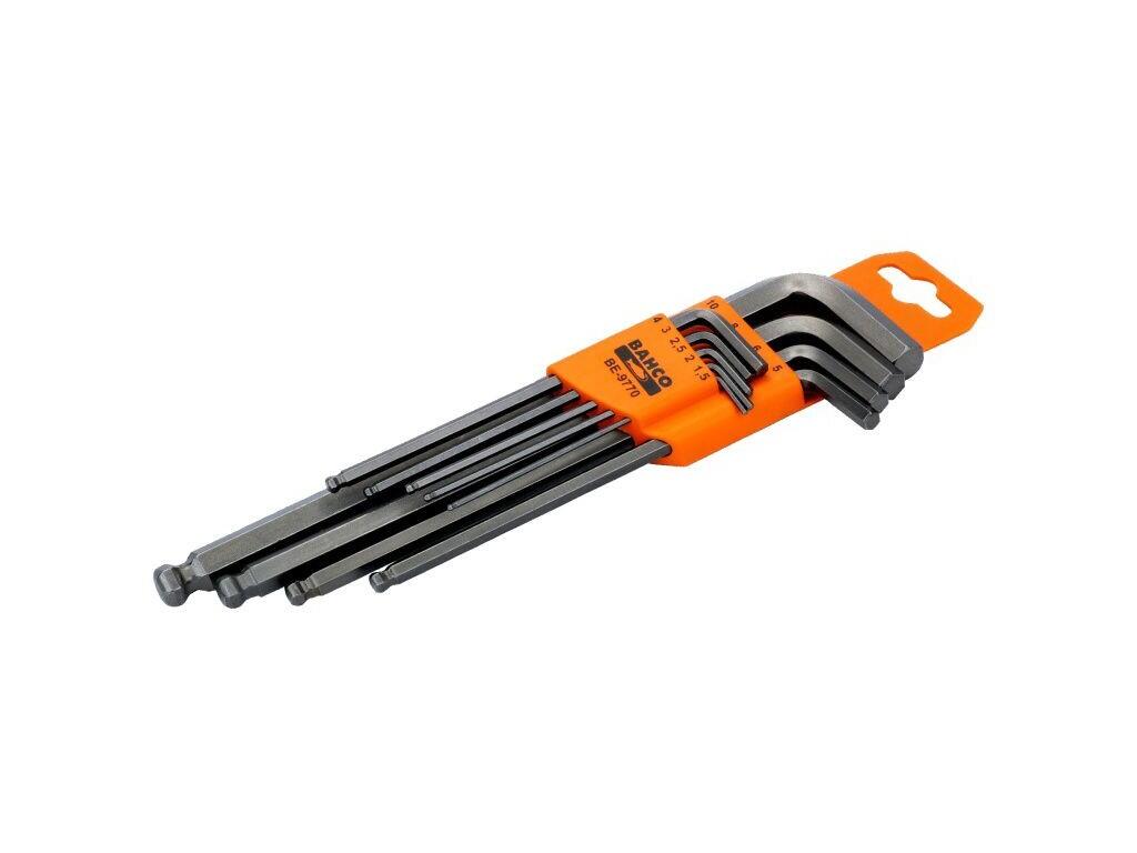 Sada zahnutých nástrčných klíčů,9ks, 1,5-10mm, 355g b3 - BA-BE-9770