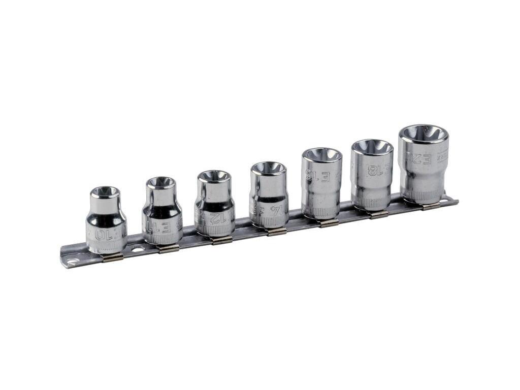 Sada nástrčných hlavic 3/8" na liště 7-dílná TRX - BA-7400TORX-ER/S7