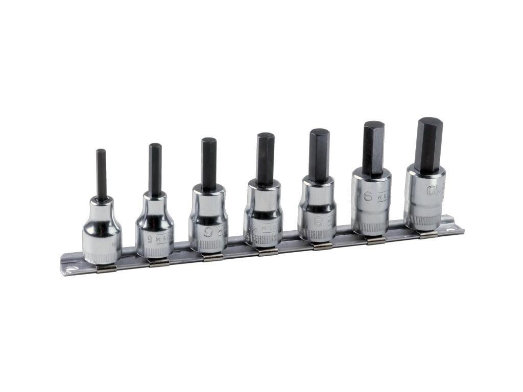 Sada zástrčných hlavic 3/8" na liště 7-dílná imbus - BA-7409MR/S7