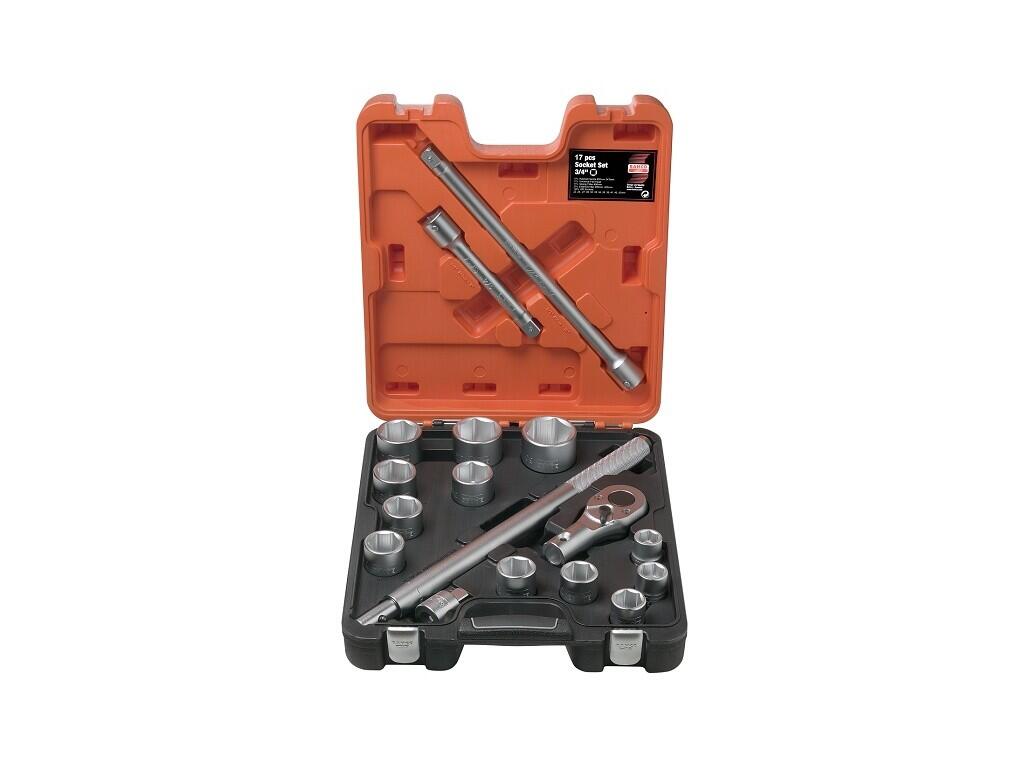 Sada hlavic 3/4", 17-dílná, ráčna 24zubů, 22-50mm 12838g b1 - BA-SLX 17