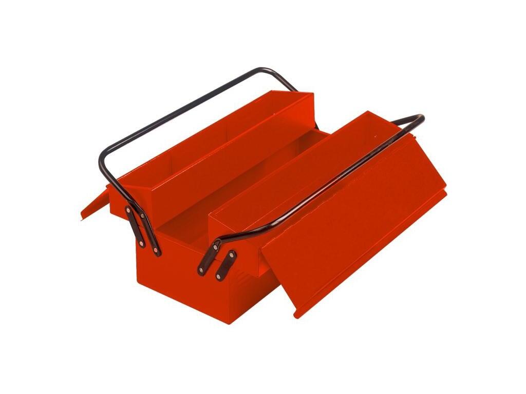 Skříňka kovová na nářadí s možností uzamknutí 400x210x190mm, 3 přihrádky 3,40kg - BA-960100020
