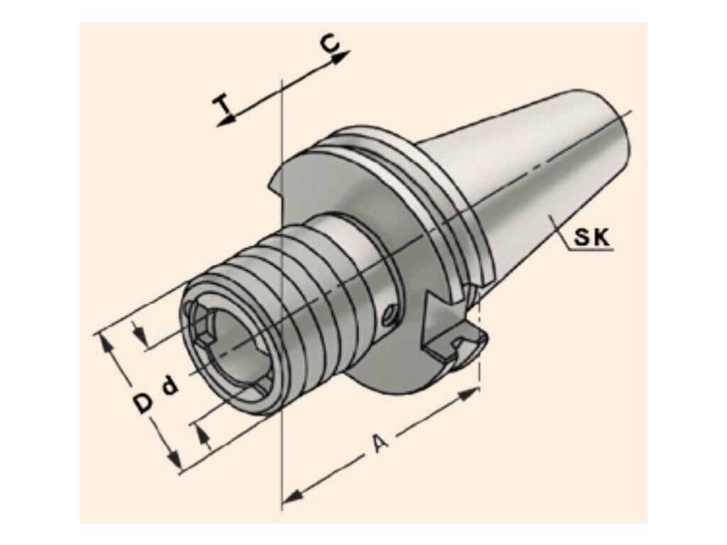 Upínání 86028003 / 7225232 69871-QTCC N1 -S- pro držáky/upínače - PM-69871-40A-QTCC-M5-M22