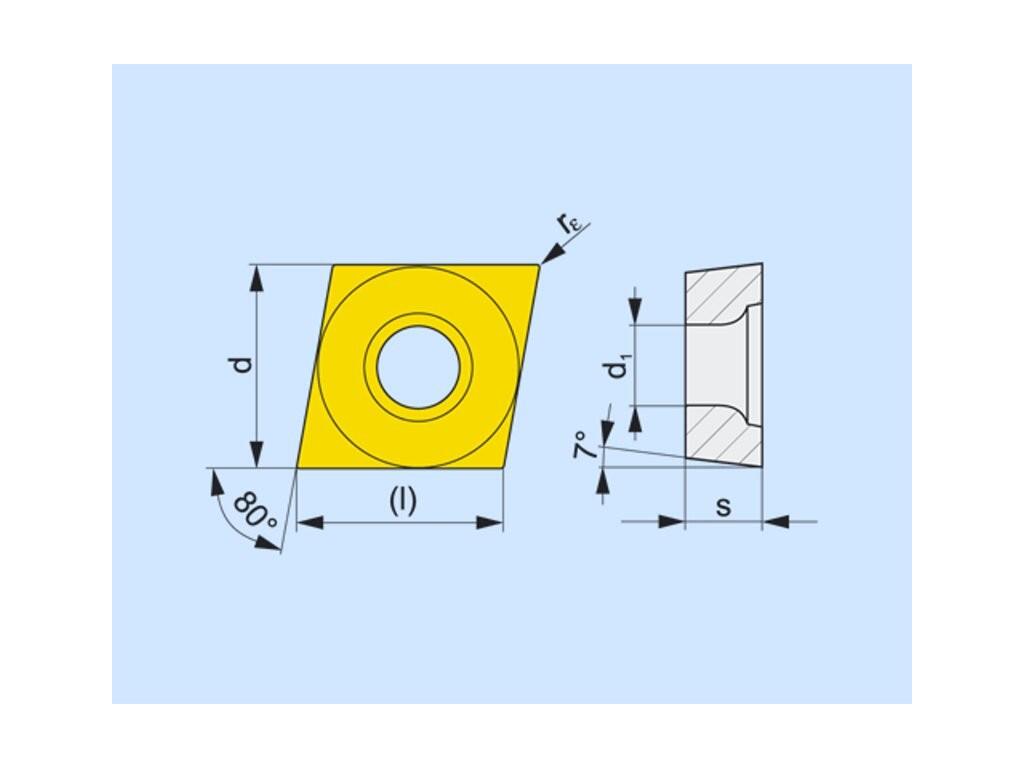 Soustružnické VBD pozitivní 80028292 / 7167463 CCMT A2 -S- PRAMET - PM-CCMT-09T304E-NF2-T9325