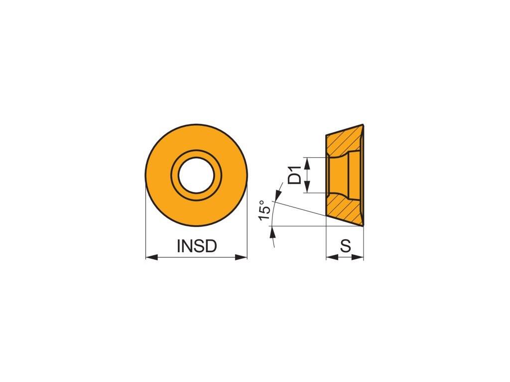 Frézovací VBD upínané šroubkem 80029456 / 7343110 RDMT 12 G2 -S- PRAMET - PM-RDMT-12T3MOT-M8345