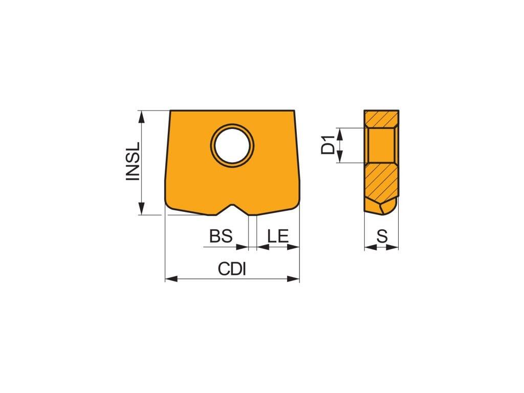 Frézovací VBD upínané šroubkem 80030126 / 7447933 PPHF G2 -S- PRAMET - PM-PPHF-080004-CE1-M8330