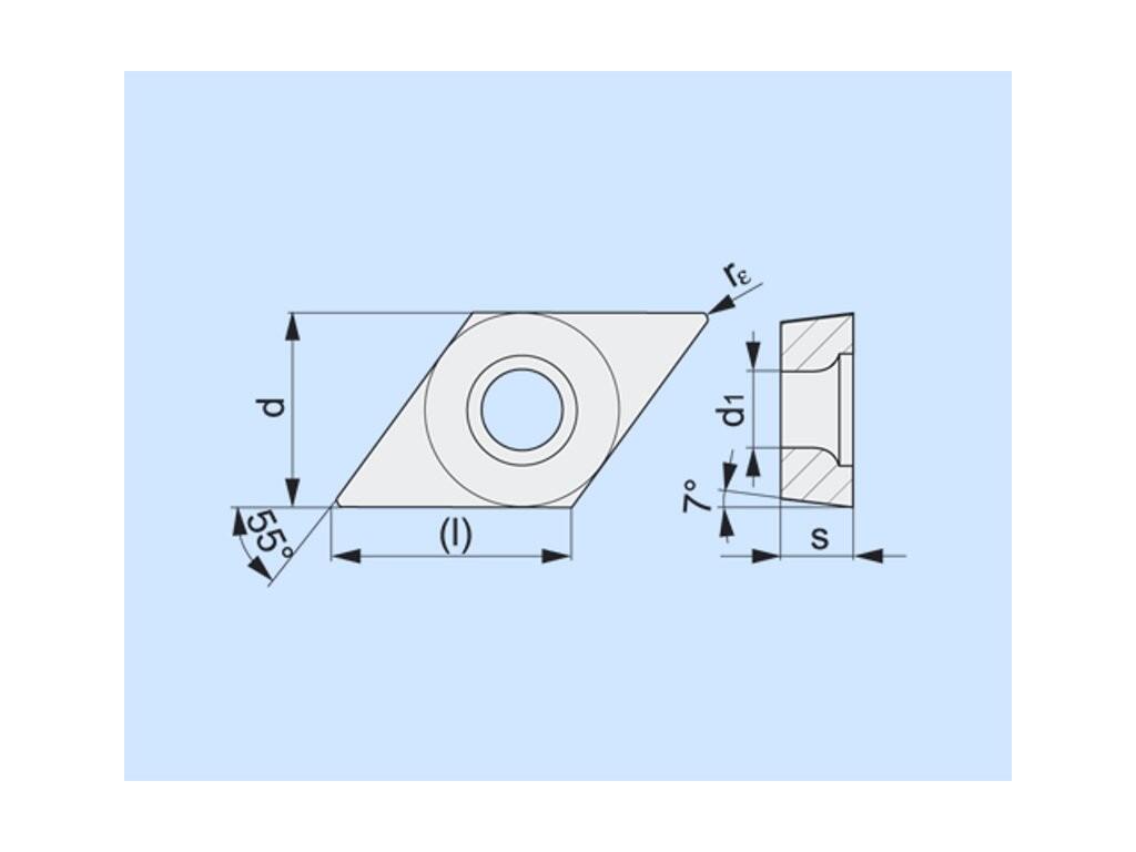 Soustružnické VBD pozitivní 80028461 / 7168648 DCMW A2 -S- PRAMET - PM-DCMW-11T308-T6310