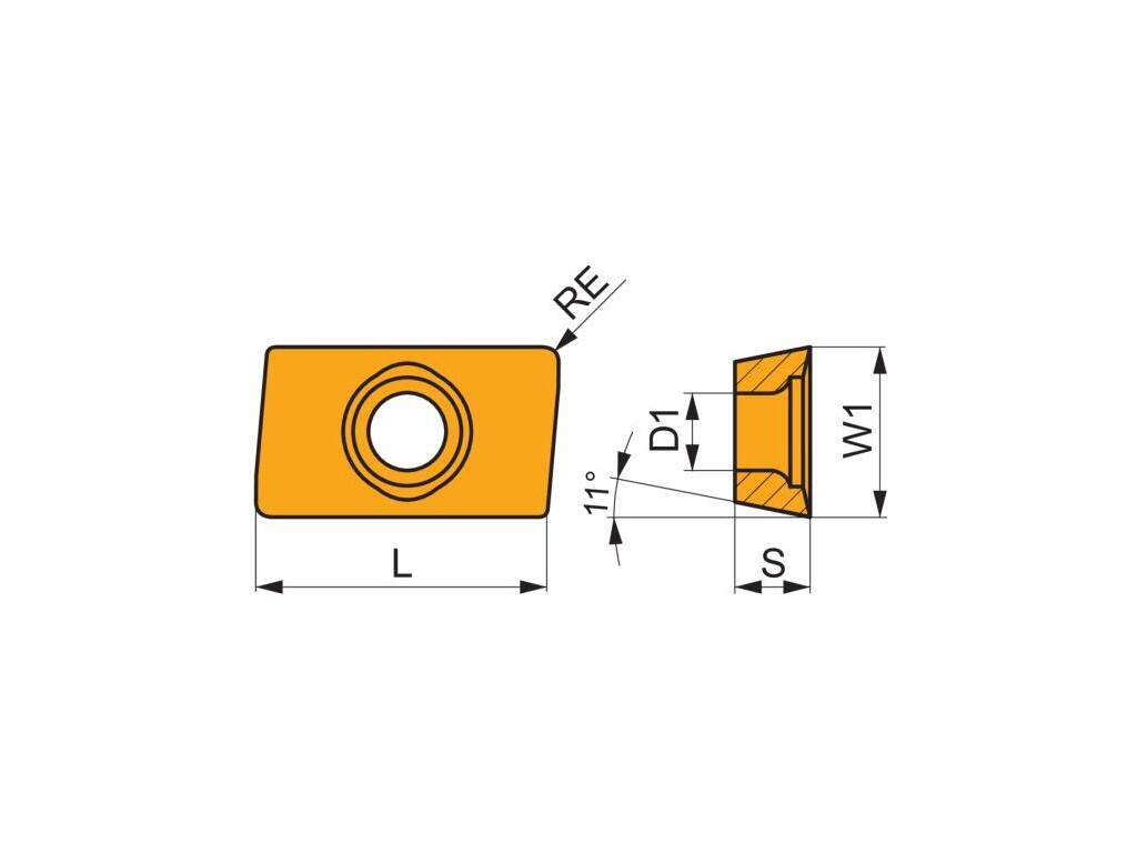 Frézovací VBD ostatní + vrtací 80027657 / 7156043 APMT 16 G4 -S- PRAMET - PM-APMT-1604PDER-FM-M8345