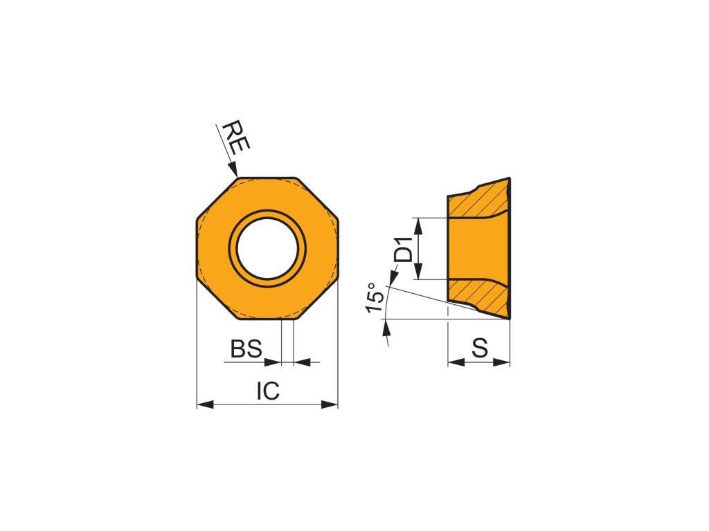 Frézovací VBD ostatní + vrtací 80029416 / 7342894 ODKT 05IM G4 -S- PRAMET - PM-ODKT-0505ADSR-FM-M8345