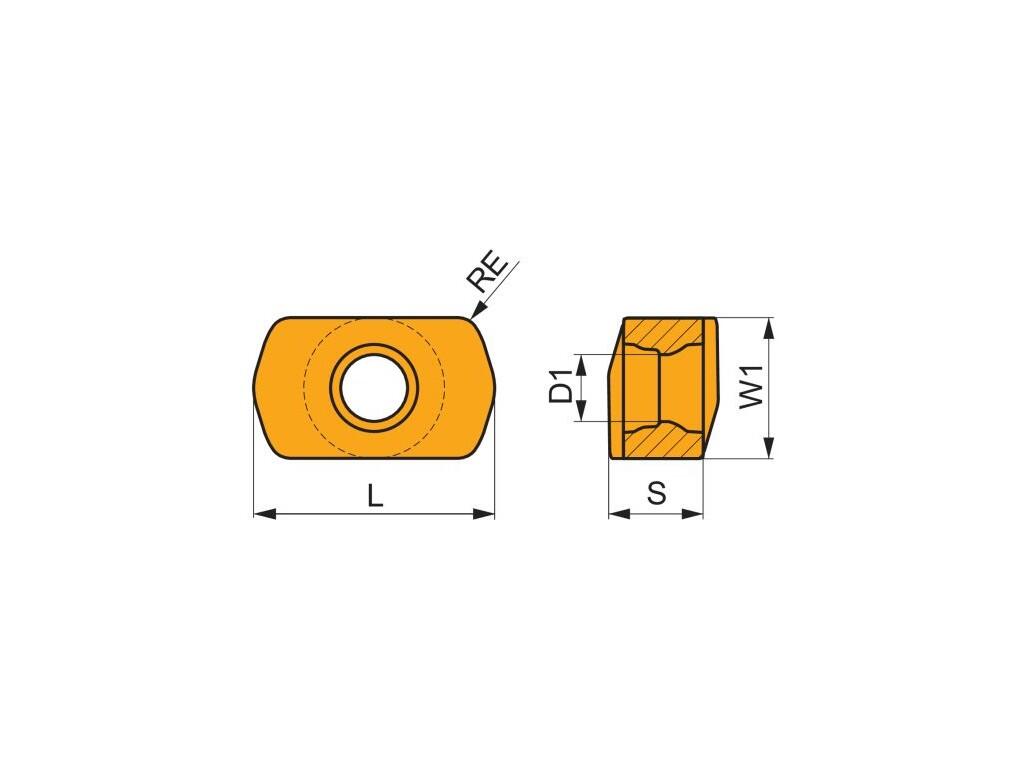 Frézovací VBD pro frézy HFC 80028898 / 7253620 BNGX 10 G5 -S- PRAMET - PM-BNGX-10T308SR-MM-M9325